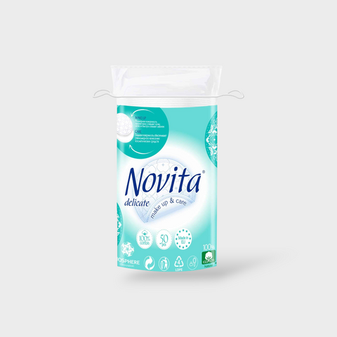 Диски ватні NOVITA Delicate 50шт 21115 фото