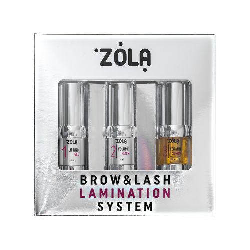 Zola Набор составов для ламинирования Brow&Lash Lamination System №1,2,3 по 10 мл 19833 фото