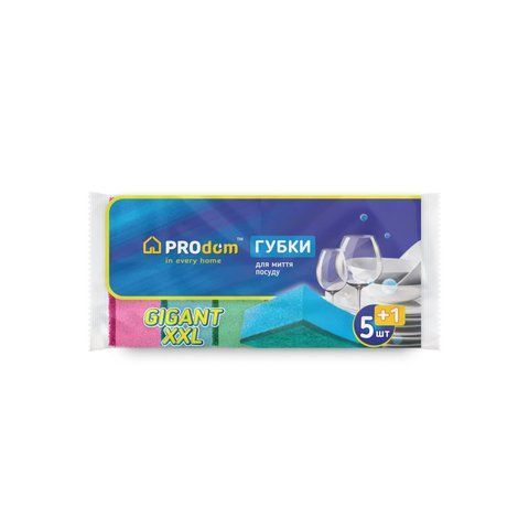 Губка кухонна Продом (Gigant XXL) 5+1 шт (2399) 20683 фото