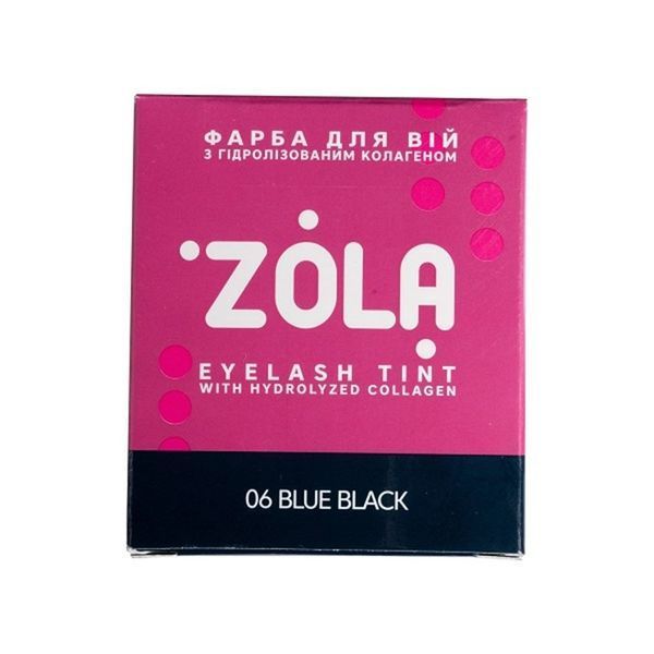 Zola краска для бровей с коллагеном в саше 5ml (06 Blue black) 15646 фото