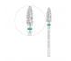 Корейская твердосплавная фреза кукуруза для снятия гель лака, зеленая насечка средняя 100-1051 фото 1