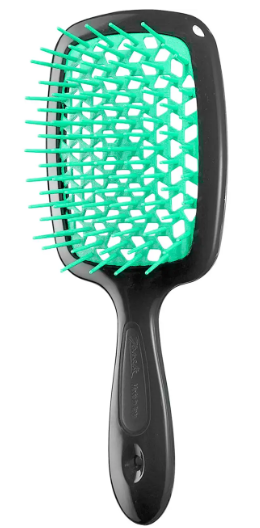 Janeke Superbrush the original гребінець продувна, щітка для волосся чорного кольору зі смарагдовим 71SP226TFF фото