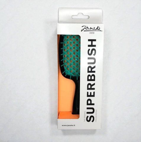 Janeke Superbrush the original гребінець продувна, щітка для волосся чорного кольору зі смарагдовим 71SP226TFF фото