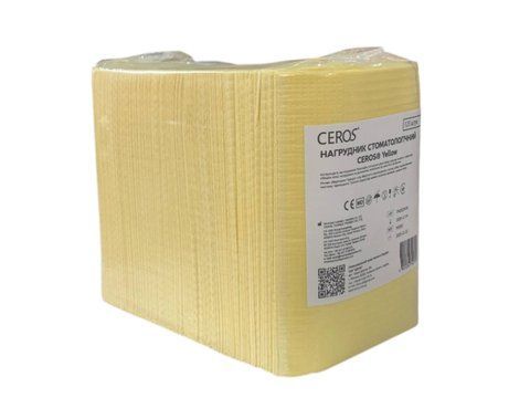 Нагрудник стоматологичный CEROS 33*45 Желтый (125шт) 24413 фото