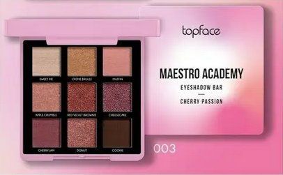 TopFace Набор теней для век 9-цветов Maestro Academy - Cherry Passion 003 13781 фото