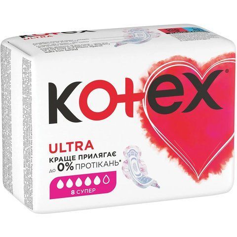 Гігієнічні прокладки Kotex Ultra Soft Super 8 шт 19636 фото
