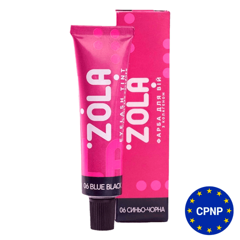 Zola краска для ресниц с коллагеном 15ml (06 сине-черная) 13121 фото