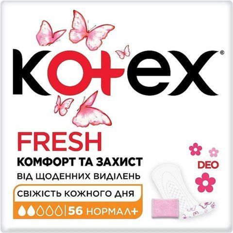 Прокладки щоденні Kotex Deo Normal Plus, 56 шт 19639 фото