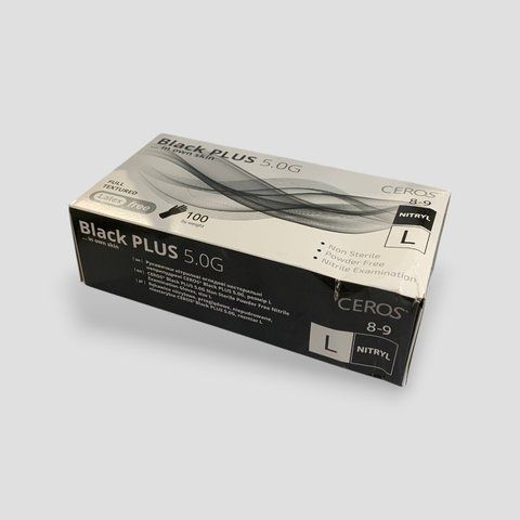 Перчатки Ceros Black PLUS 5.0г L (повреждённая уп. 24642 фото