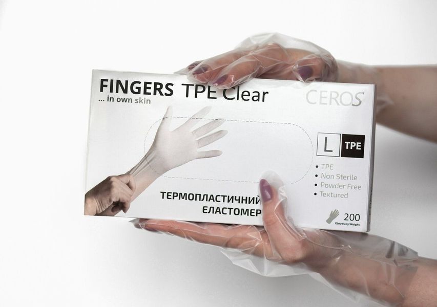 Перчатки Ceros TPE Clear L(Термопластичный эластомер) 23016 фото