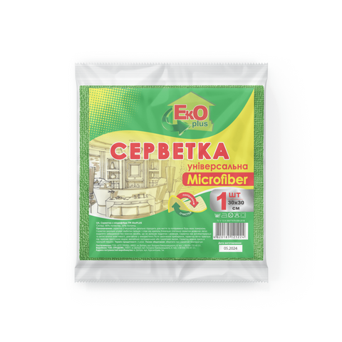 Серветка з мікрофібри Універсальні Ecoplus 1шт 30*30см 20551 фото