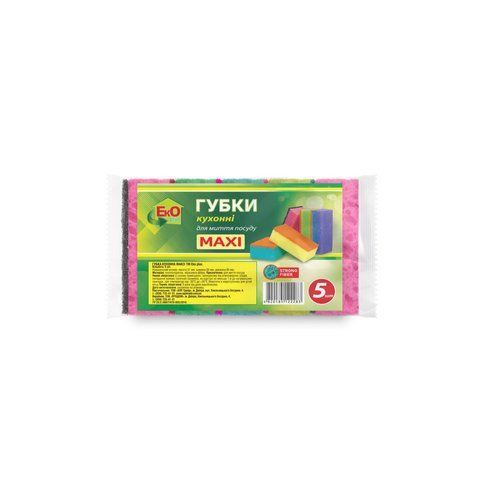 Губка кухонна EkOplus Maxi 5 шт (2283) 20677 фото